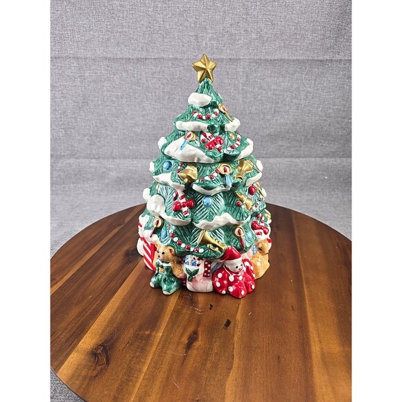 Hearthston Christmas TreeCookie Jar Holiday Christmas‎ In Box - Picture 5 of 10
